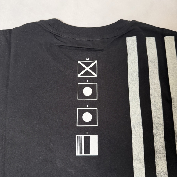 Dolce & Gabbana Black Tee with White Stripes - Picture 4 of 4